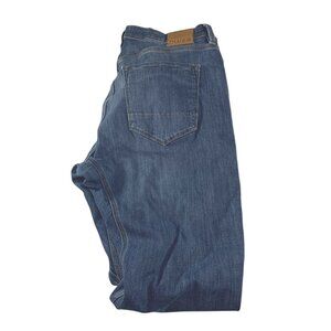 DU/ER Jeans Mens 34x32 Blue L2X Relaxed Taper Performance Denim Stretch Coolmax